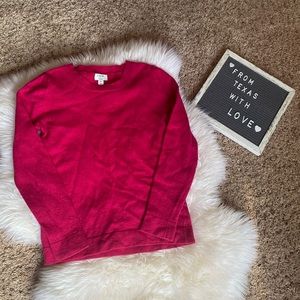 Jcrew Teddie Wool Blend Crewneck Pink Sweater Sz XS
